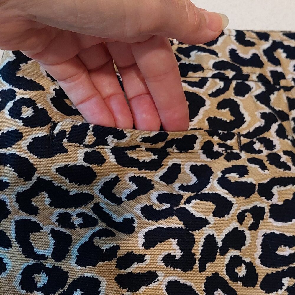 Talbots Leopard Print Lined Straight Mini Skirt S… - image 4